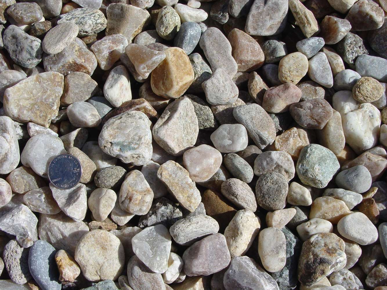 Washed Crushed Native Stone 1-1/4" 